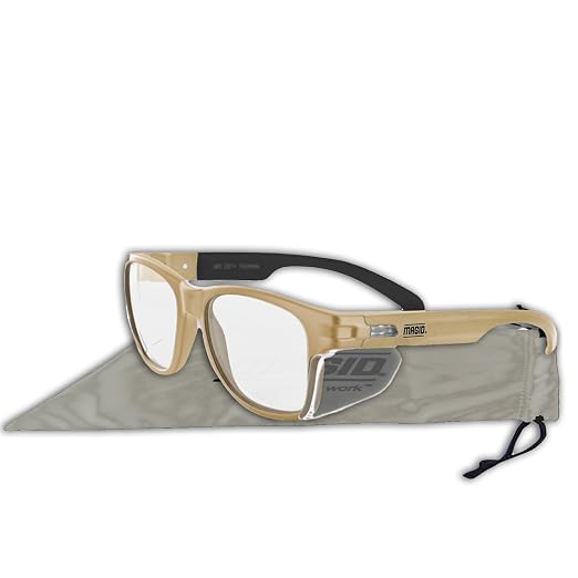 MAGID Y50 Safety Glasses for Construction | Coyote Tan Frame — 1 Pair, ANSI - Image 3