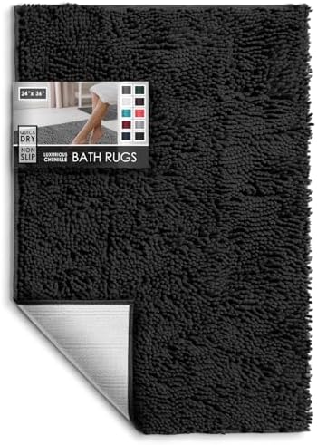 Hearth & Harbor Bathroom Rugs, Chenille Bath Mat by HearthHarbor