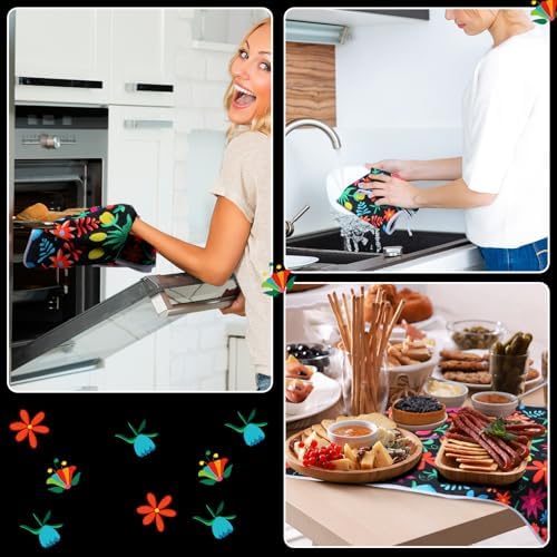 Breling 6 Pack Mexican Kitchen Towels Colorful Floral, 14x21 Inch - Image 6