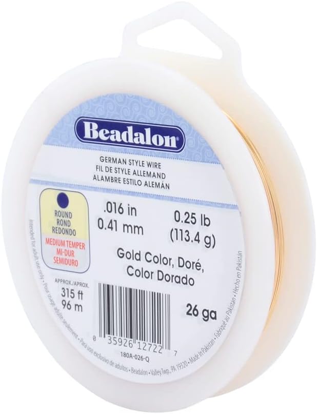 Beadalon German Style Wrapping Wire, 26 Gauge, 315 ft by Beadalon