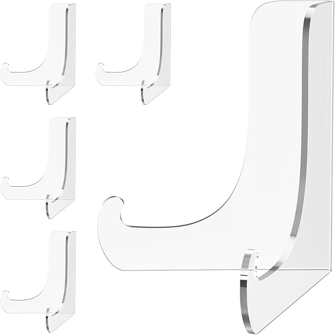 5 Pack Acrylic Display Stand, Plate Stand by Dooiclear