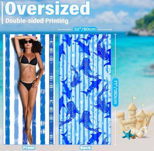 Widdonen Microfiber Beach Towel, Extra Large 2 Pack-71x32 - Image 3