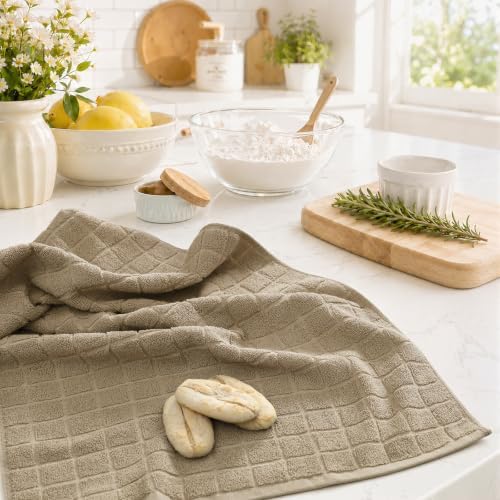 Kitinjoy Premium Cotton Check Kitchen Towels 6 Pack - Image 6
