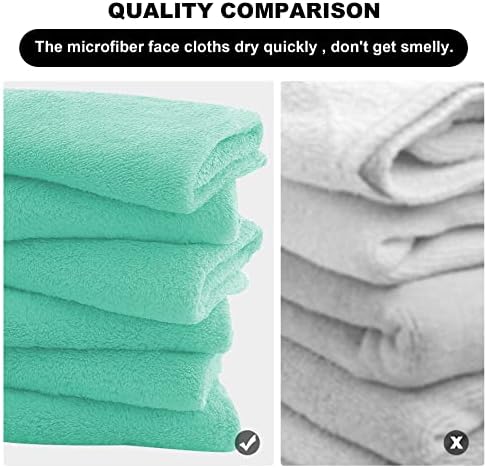 MOONQUEEN Microfiber Facial Cloths Fast Drying Washcloth 12 Pack - Image 6