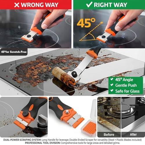 Glass Cooktop Cleaner Kit, 4-in-1 Scraper - Image 2