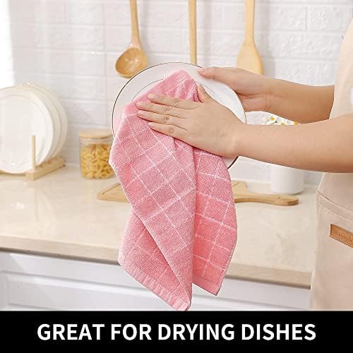 Homaxy 100% Cotton Terry Kitchen Dish Cloths, 7 Pack - Image 4