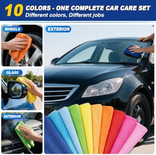 HOMEXCEL Microfiber Cleaning Cloth 20 Pack, Towels - Image 2