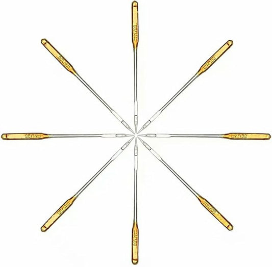 10 Pcs Sewing Machine Needles,Big Eye Universal Sewing Machine Home Sewing Macine Size 16 Sewing Notions and Supplies, Universal Sewing Machine Needles (Golden)