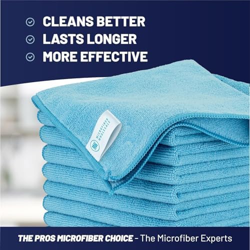 MW Pro Microfiber Cleaning Cloth | Blue | 36 Pack | 16” x 16” | All Purpose - Image 2