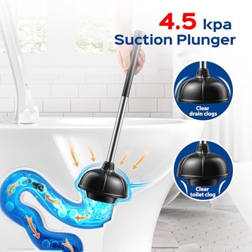 HAMITOR Toilet Plunger and Brush Set - Image 4