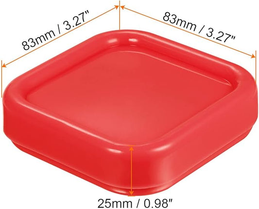 HARFINGTON Magnetic Pin Cushion Square Plastic Magnetic Sewing Pin Holder Storage Case Needle Cushion Tool for Sewing DIY Projects, Red