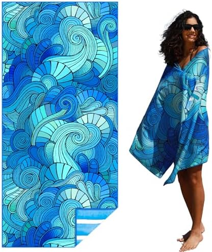 Widdonen Microfiber Beach Towel, Compact 71x32 Inch, Lightweight by WIDDONEN