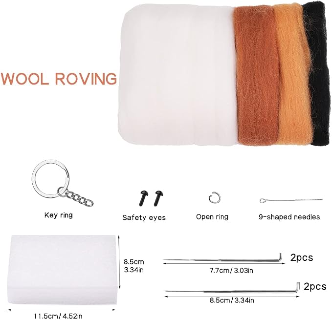 QMNNMA Needle Felting Kit for Beginners, Beagle Wool Felting Kit | Needle - Image 2