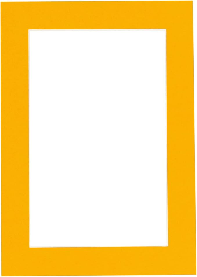 11x14 Mat Bevel Cut for 8.5x11 Photos - Acid Free Golden Orange Precut Matboard - For Pictures, Photos, Framing - 4-ply Thickness