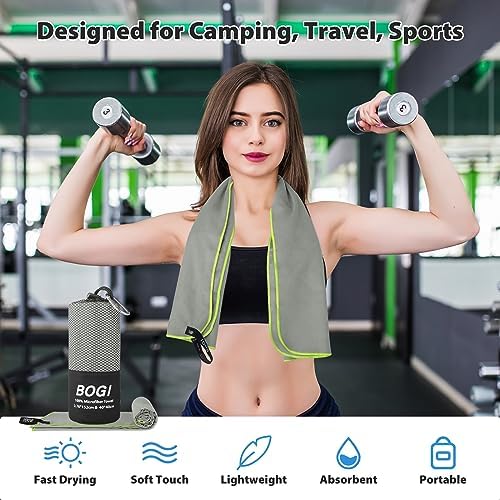 BOGI Microfiber Travel Sports Towel-Quick Dry Towel, Soft Lightweight - Image 6