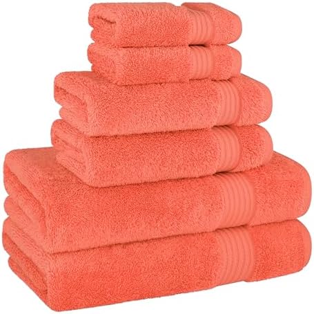 Cotton Paradise 6 Piece Towel Set, 100% Cotton Soft Absorbent Turkish Towels - Image 5