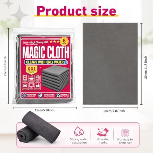 24PCs Magic Cloth, Magic Cleaning Cloth, Reusable Microfiber Cleaning Cloth - Image 4
