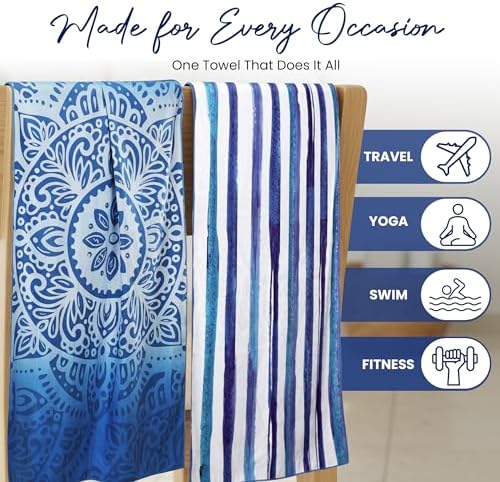 Utopia Towels Thin Lightweight Microfiber Printed Beach Towel 32x71 Inch - Image 3
