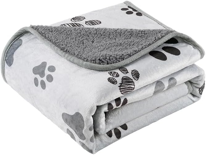 Waterproof Dog Blankets Pet Blanket 50"x60", Soft Fluffy Sofa Car Bed Protector by CAPTSNOOZE