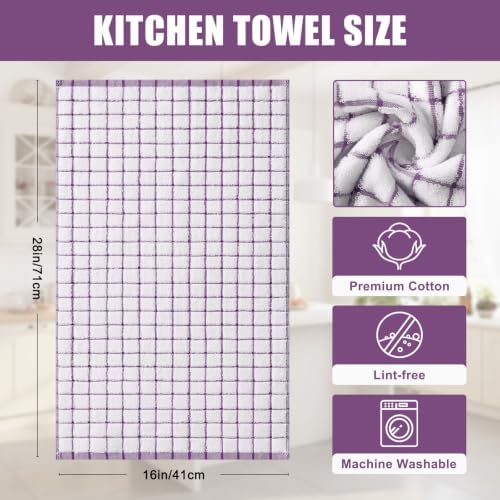 Homaxy Premium Kitchen Towels, Check Design - Image 3