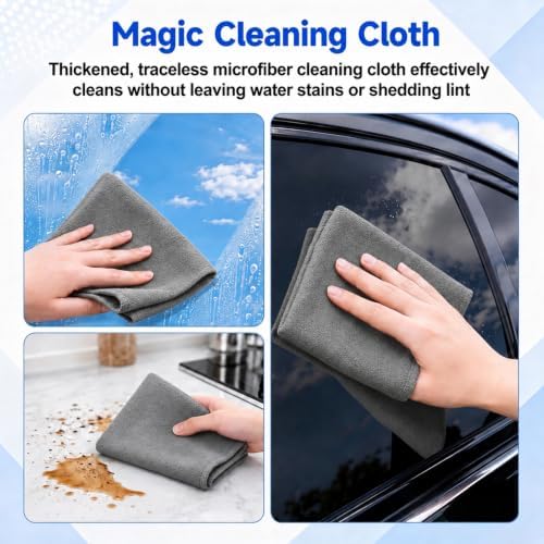 Magic Cleaning Cloth 5-Pack Reusable Lint Free Cleaning Towels | XXL Microfiber - Image 3