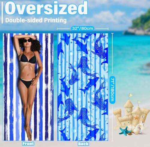Widdonen Microfiber Beach Towel, Compact 2 Pack-71x32 Inch - Image 3