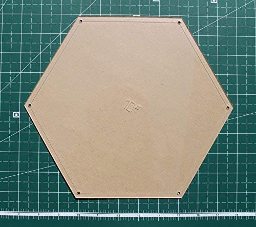 Hexagon Quilting Template Set - 1", 2", 3", 4", 5", 6", 7", 8", 9", 10", 11", 12" with 1/4" Seam Allowance - Durable Acrylic Templates for Quilting, Patchwork, Crafting, & Sewing Projects
