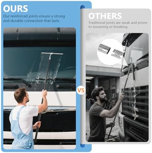 Squeegee for Shower Glass with Long Handle – Extends 13" to 48", Includes 2 - Image 5