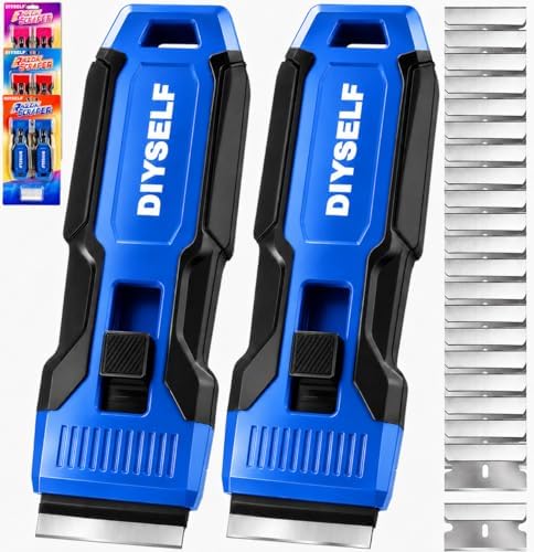 DIYSELF 2 Pack Razor Scraper Tool, Quick-Change Glass Scraper, 30 Blade by DIYSELF