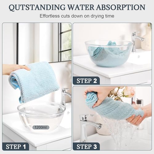 2 Pack Microfiber Hair Towel 41 x 24 inch Soft, Fast Dry - Image 3