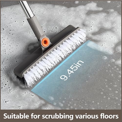 Multifunction 3-in-1 Broom and Dustpan, Silicone broom Squeegee and Scrub Brush - Image 3