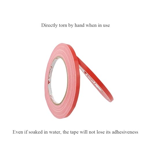 HAHIYO Red 0.25Inch Wide Floral Tape, Waterproof Florist Tape Flower Wrap Adhesive Waterproof Decorative Tape for Bouquet Stem Wrapping Flower Arranging Craft, 2Rolls 200Feet/66Yard Total