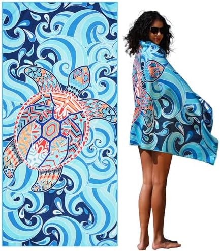 Widdonen Microfiber Beach Towel, Compact 71x32 Inch, Lightweight by WIDDONEN