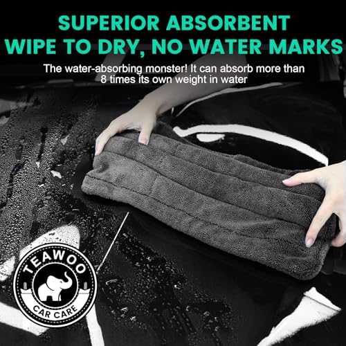 2 Pack Double-Sided Car Care, Microfiber Drying Towel - Image 5