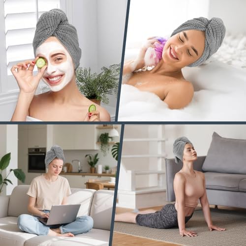 2 Pack Microfiber Hair Towel 41 x 24 inch Soft, Fast Dry - Image 6