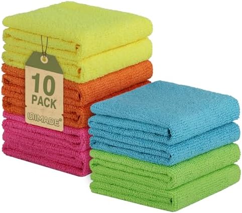 UNIMADE Microfiber Cleaning Cloth, 10 Pack Reusable Microfiber Towels by Unimade