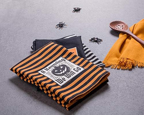 DII Happy Halloween Dishtowel Collection Embellished Cotton Kitchen Hand Towel - Image 6
