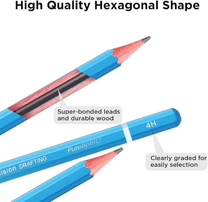 Sketch Pencils for Drawing 4H, Sketching & Doodling | Graphite Pencil for - Image 2