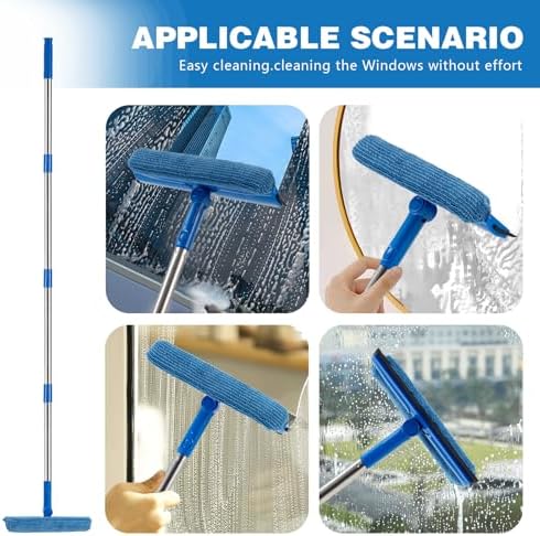 Professional Window Squeegee, 2 in 1 Window Cleaner - Image 5
