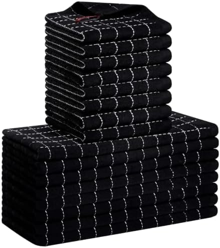 Kitinjoy 100% Cotton Kitchen Towels and Dishcloths Set by Kitinjoy