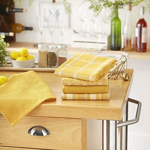 DII Assorted Woven Kitchen Set, Honey Gold, 5 Piece - Image 4