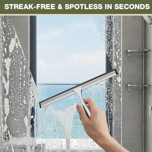 FARMER 10-Inch Shower Squeegee for Glass Doors, Windows and Mirrors - Image 3