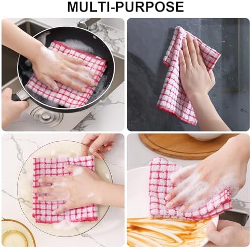 Kitinjoy Cotton 15 Pack Terry Kitchen Dish Cloths - Image 4