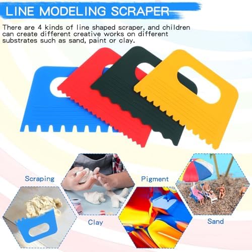 Plastic Paint Scraper Tool, Ymapinc Plastic Textured Art Tools, DIY Graffiti - Image 5