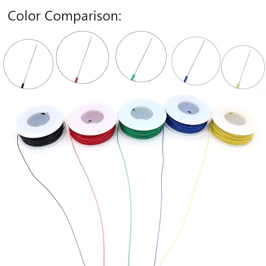 Treedix 5pcs 164ft Copper Hookup Wire Kit Wrapping 30AWG Cable Jumper Wire - Image 3