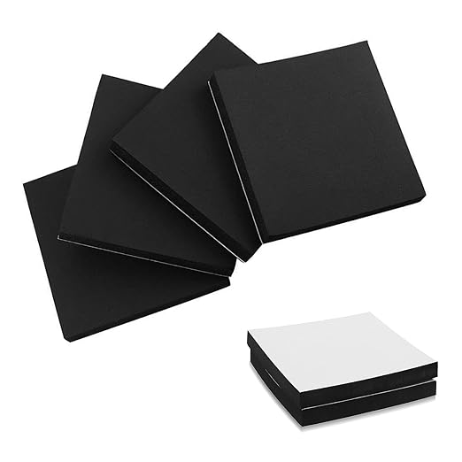 Foam Padding Sheets with Adhesive Backing - 3/4" Thick Self Stick Neoprene Insulation Foam,4PCS 3/4 Inch Thick X 4 Inch Long X 4 Inch Wide