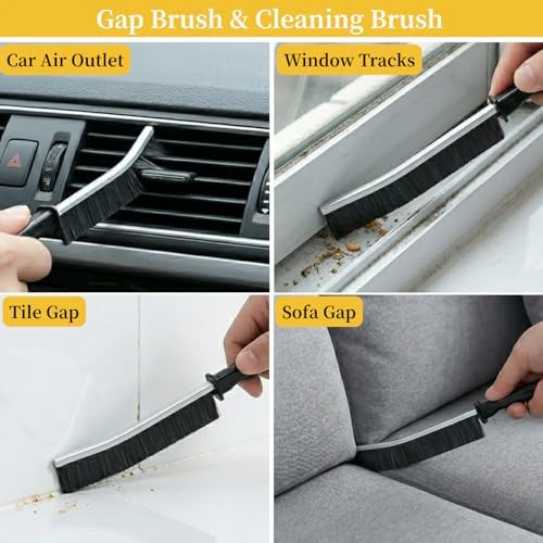 15pcs Crevice Cleaning Brush, Hard Bristle Scrub Brushes Tools - Image 5