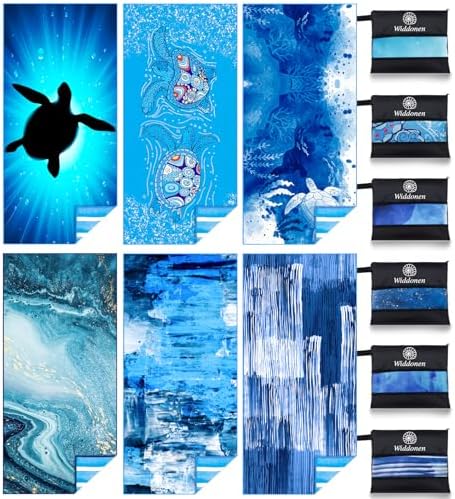 Widdonen Microfiber Beach Towel, Compact 6 Pack-71x32 Inch by WIDDONEN