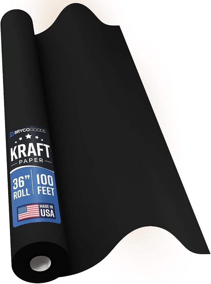 Bryco Goods 36” x 1200” Black Kraft Paper Roll by BrycoGoods