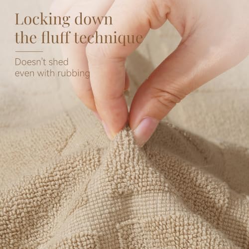 100% Cotton Bath Mat Towel, Soft & Absorbent Floor Towels 20"x32"Brown - Image 6